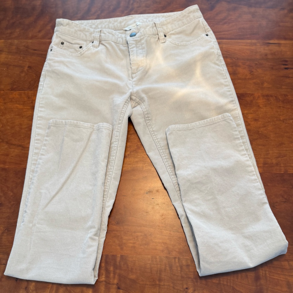 Garnet Hill Light Stone Fine Wale Corduroy Pants